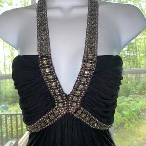 SKY embellished diamond black top S